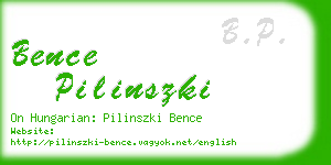 bence pilinszki business card